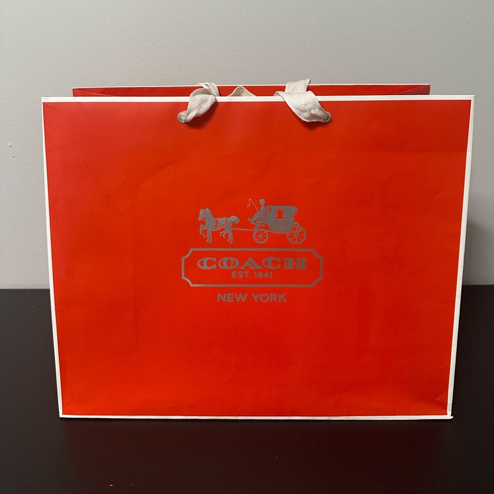 Coach Vibrant Red Orange Shopping Bag. In Brand New Condition